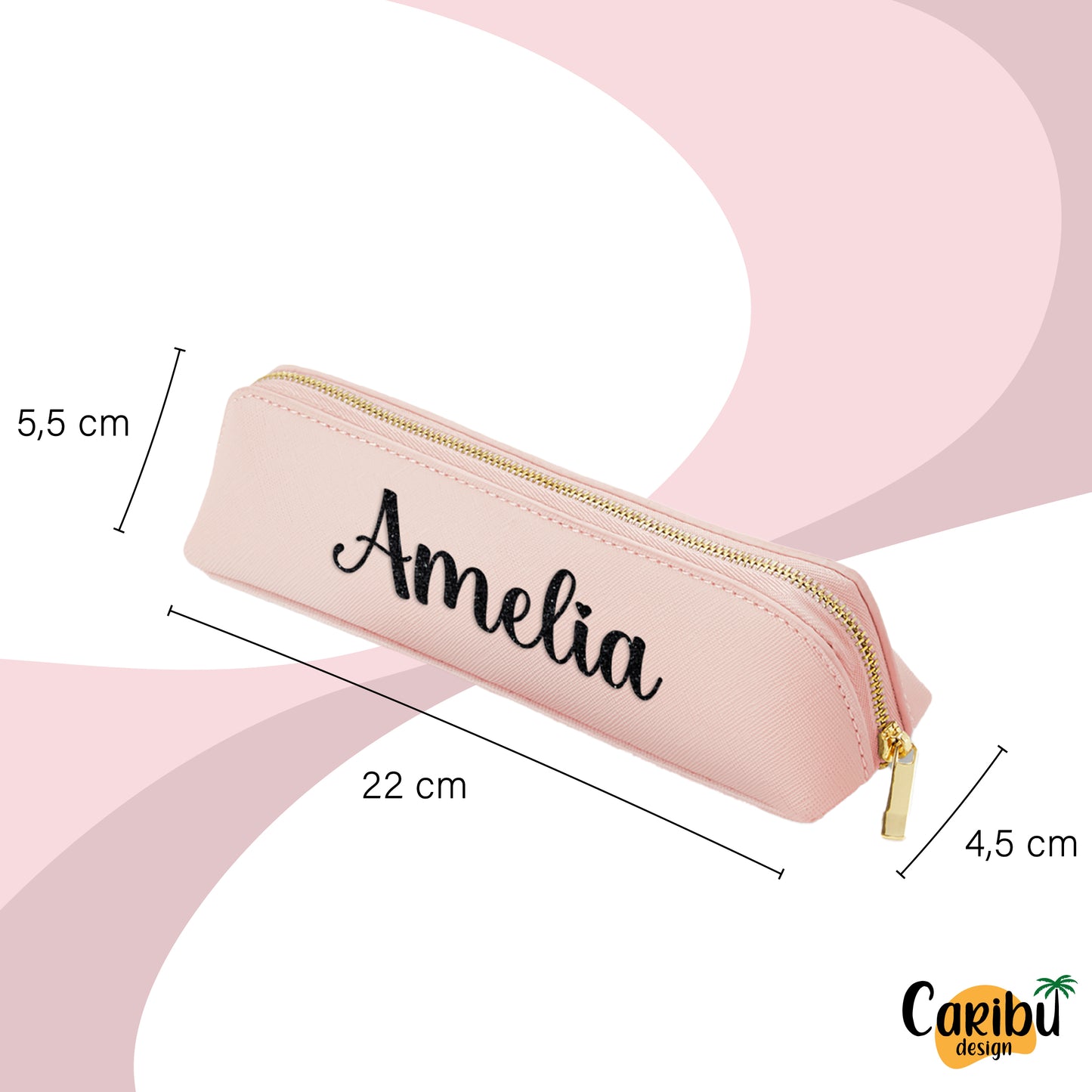 Astuccio in ecopelle personalizzato con nome, iniziali o testo