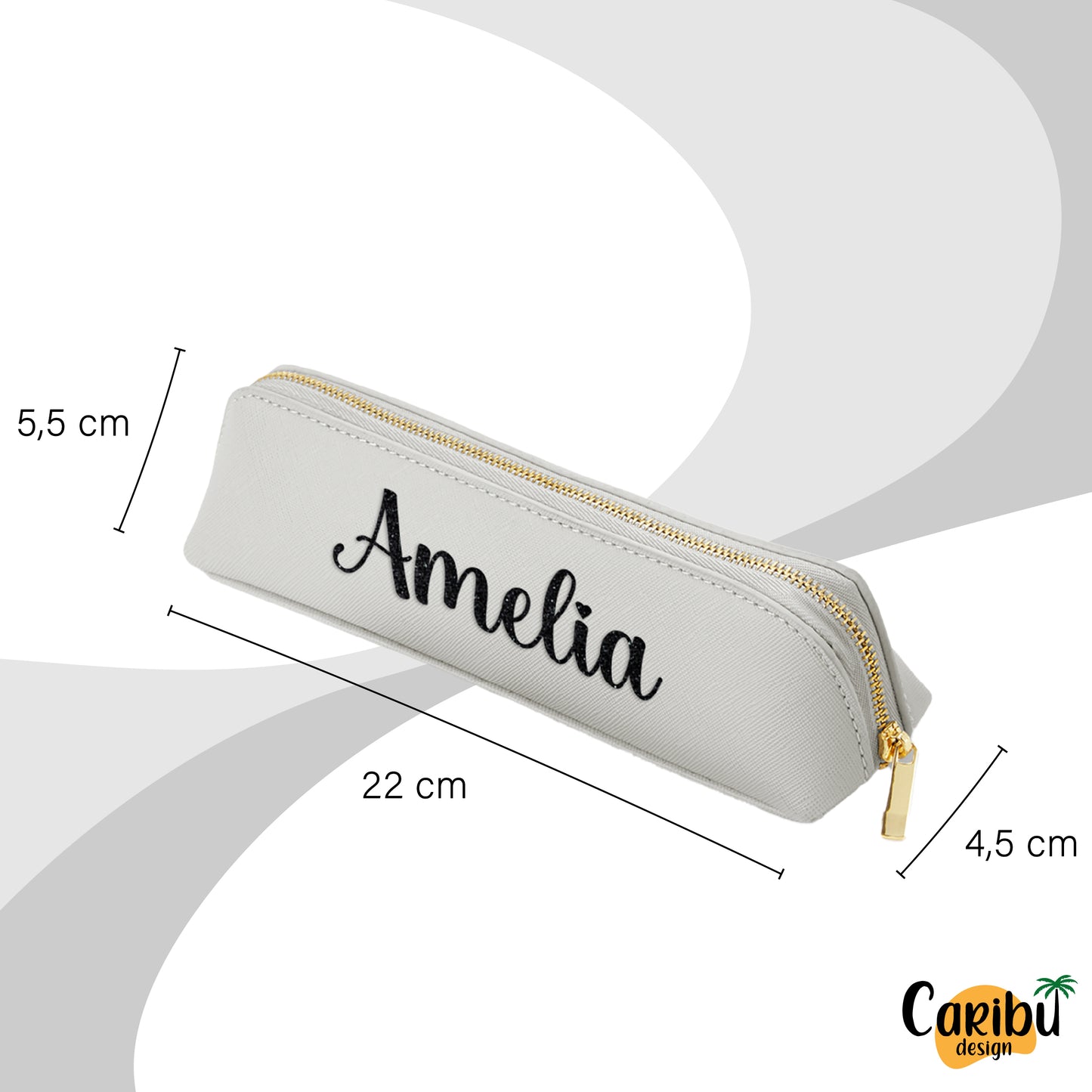 Astuccio in ecopelle personalizzato con nome, iniziali o testo