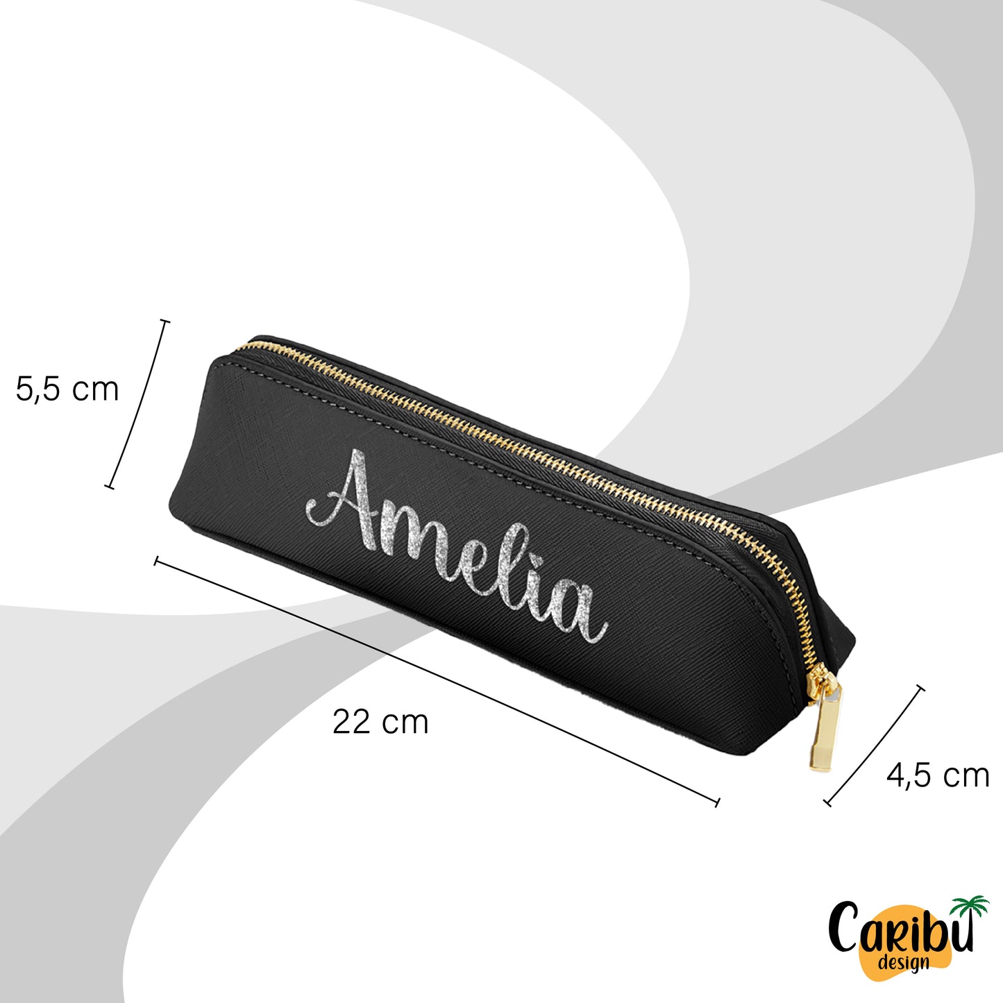 Astuccio in ecopelle personalizzato con nome, iniziali o testo