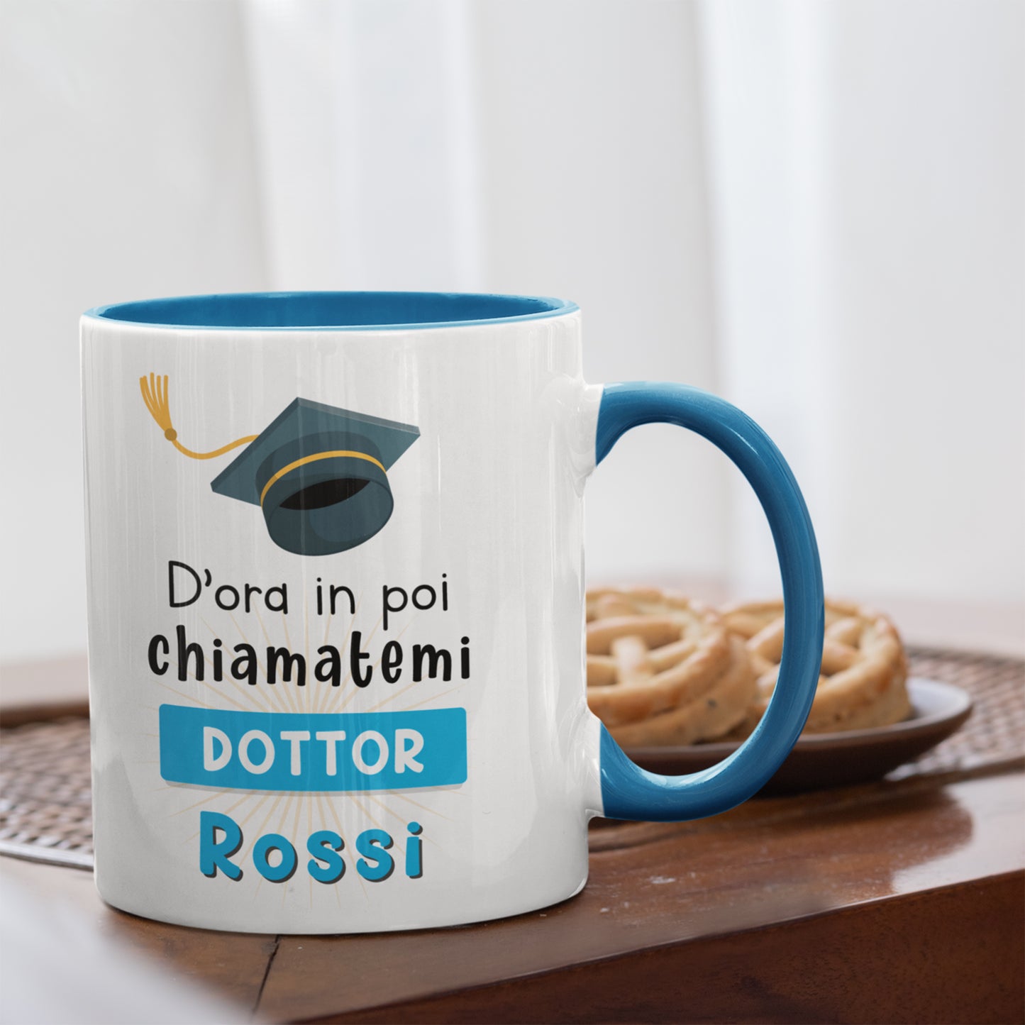 Tazza laurea personalizzata con nome Chiamatemi Dottore / Dottoressa