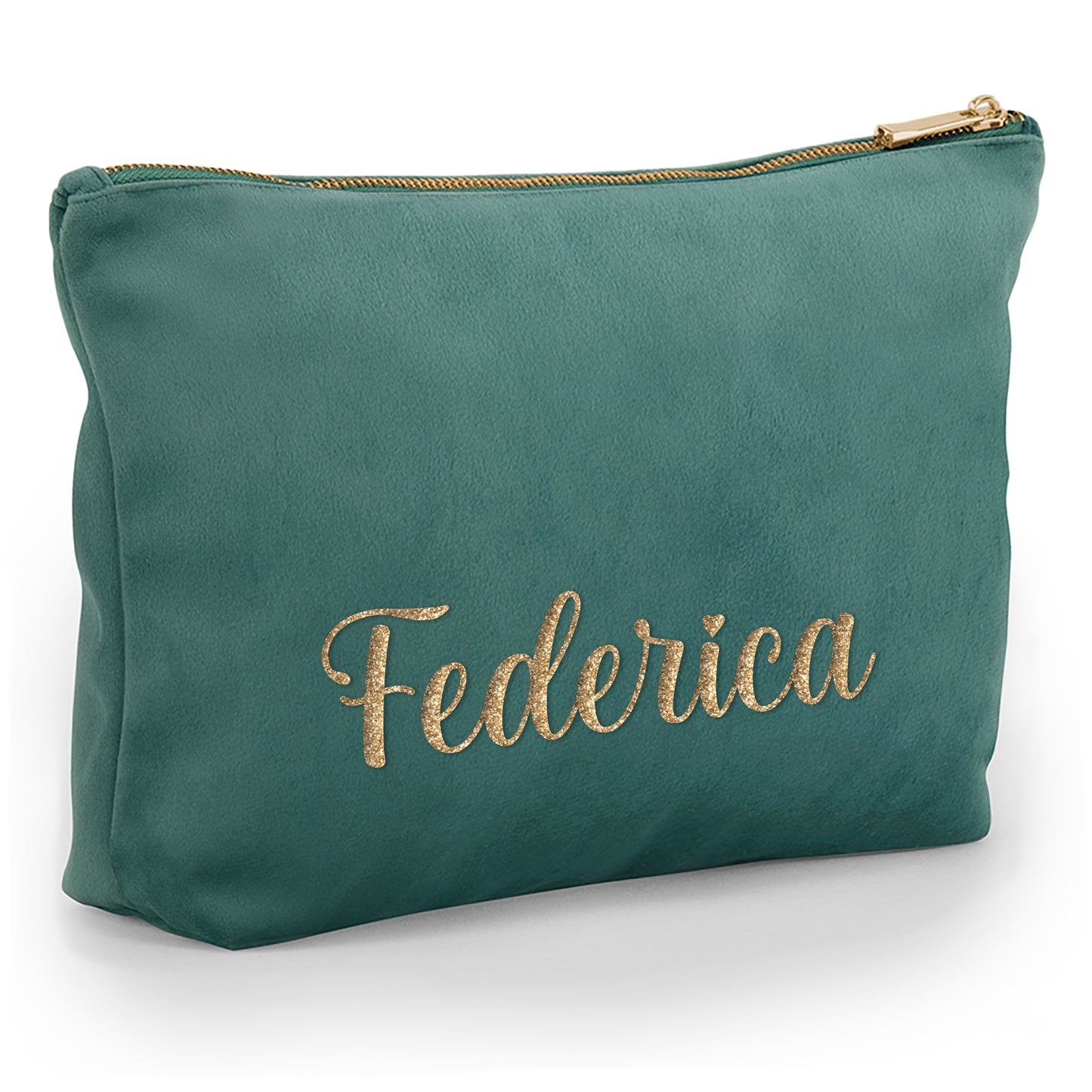 Pochette in velluto personalizzata con nome, iniziali o testo