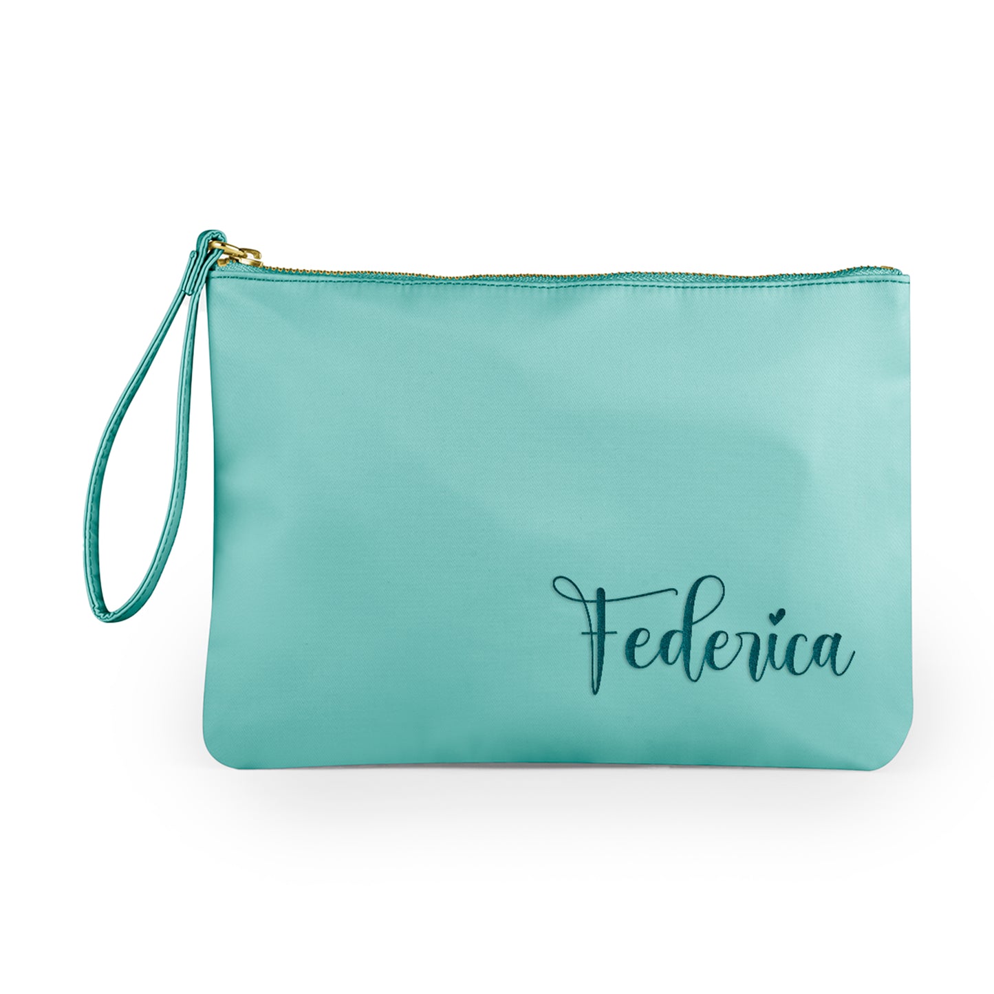 Pochette con laccetto da polso personalizzata con nome, iniziali o testo
