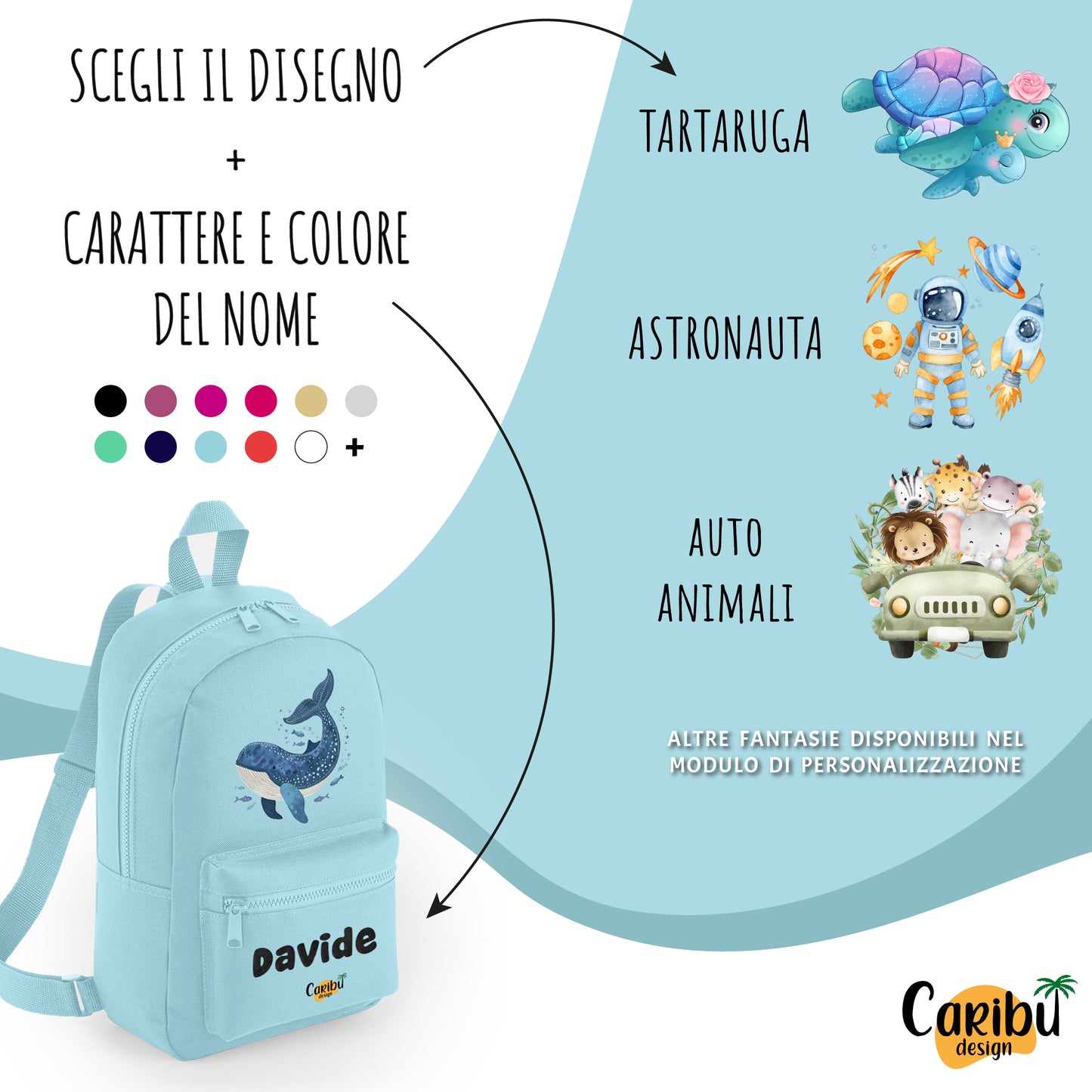 Zainetto da bambino/bambina personalizzato