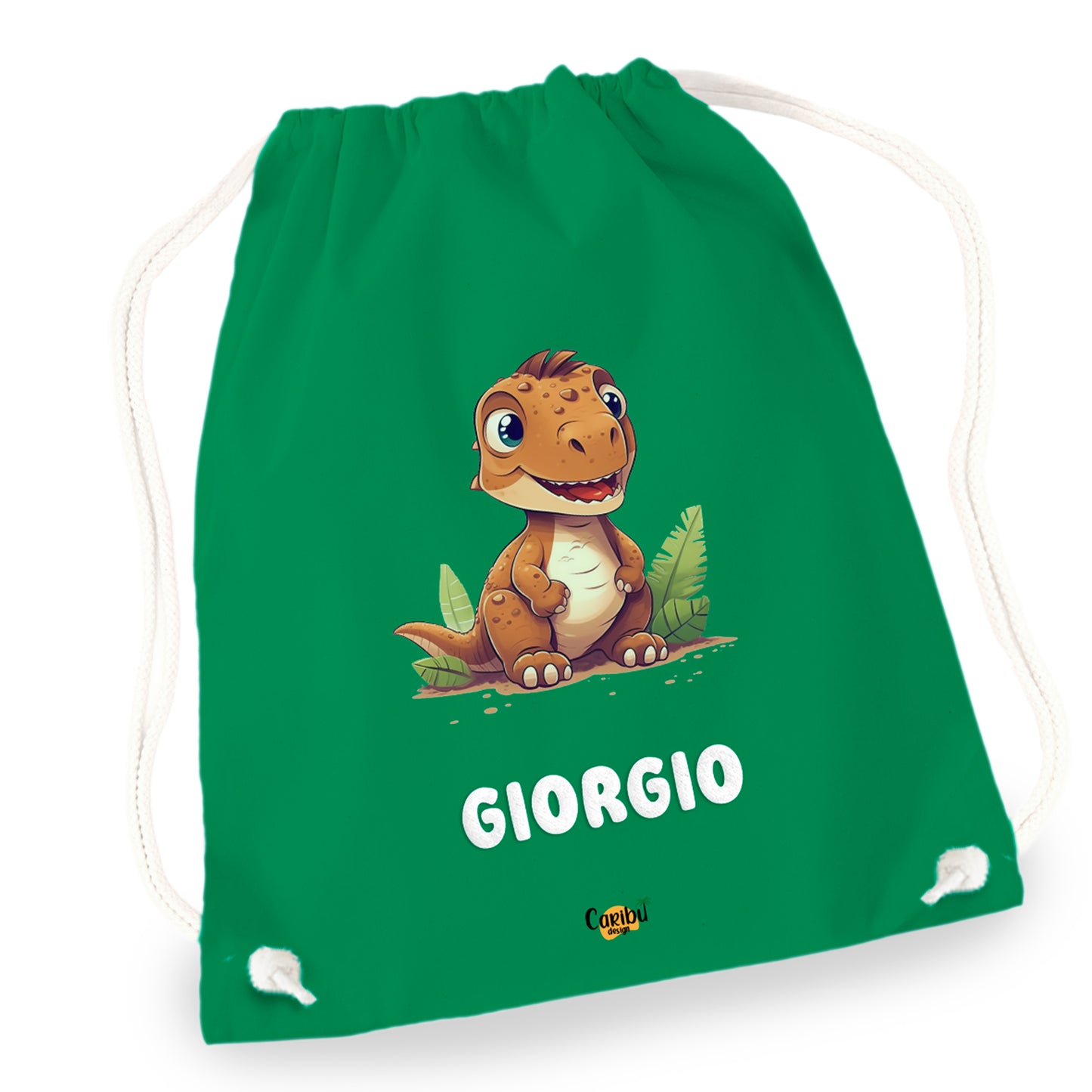 Sacchetta in cotone personalizzata con nome per asilo, scuola, cambio
