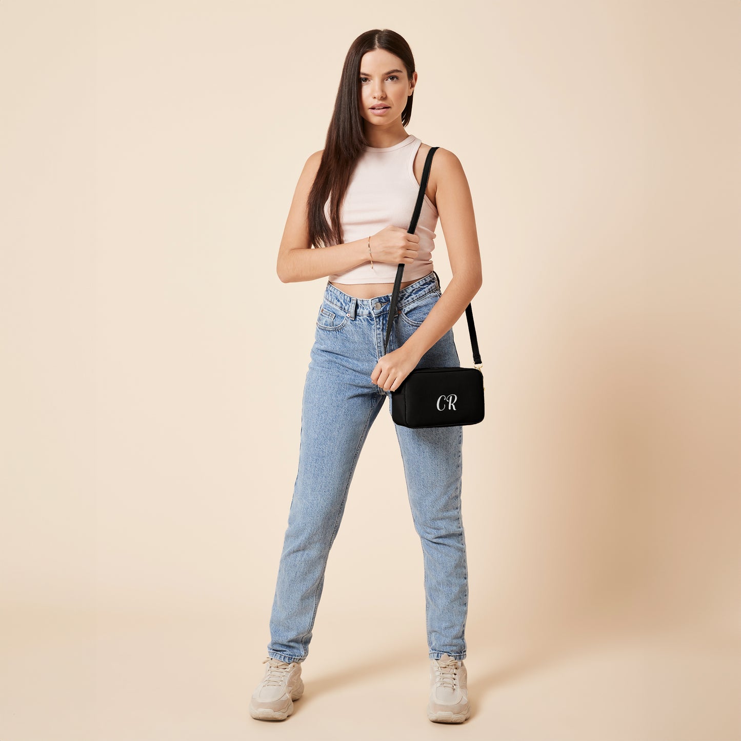 Borsa a tracolla personalizzata in ecopelle