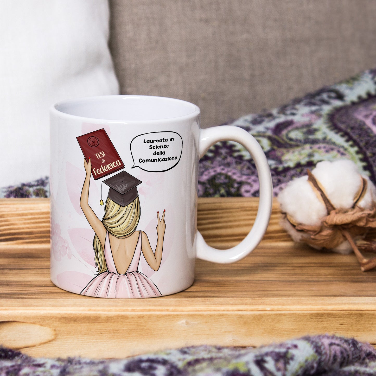 Tazza Personalizzata Laurea Donna