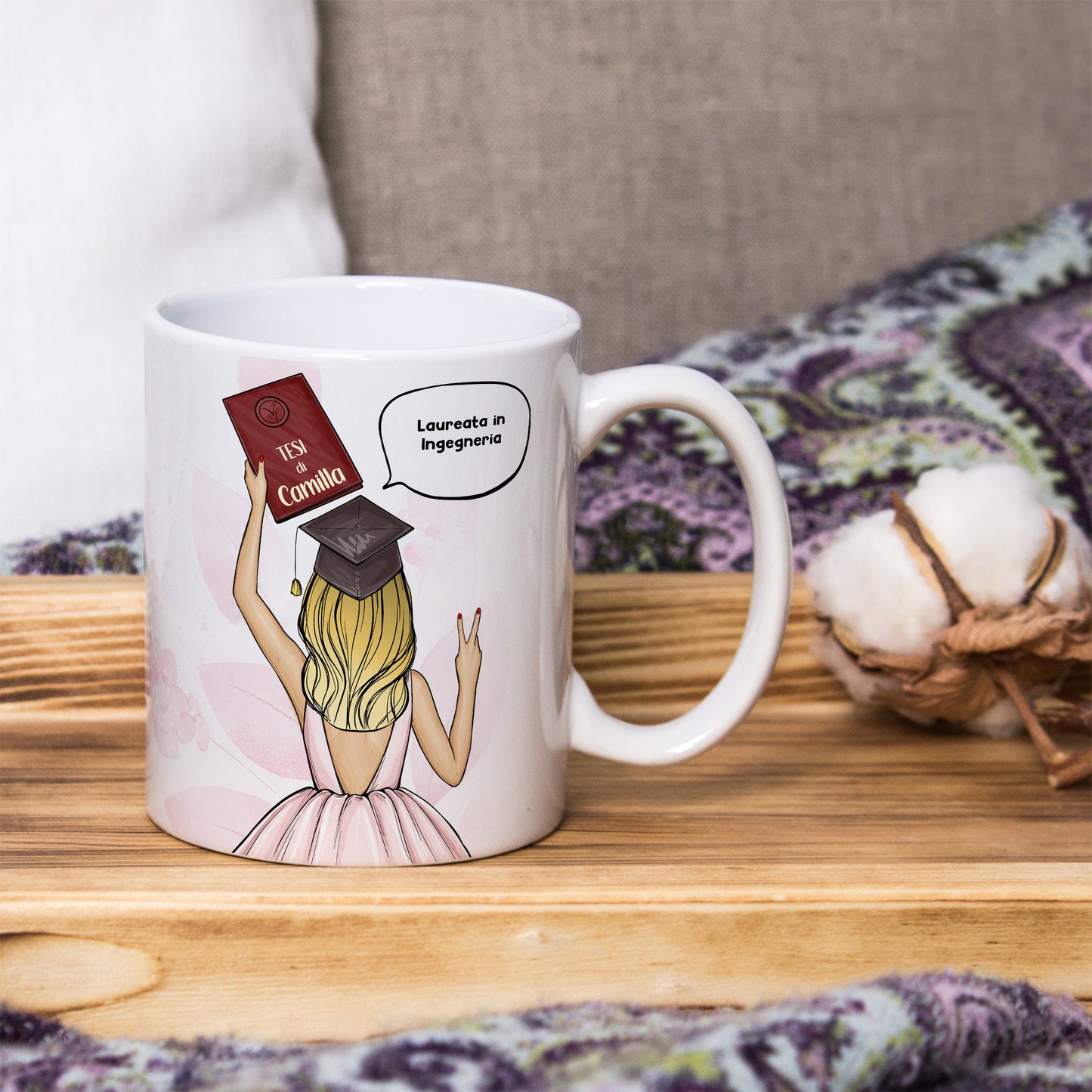 Tazza Personalizzata Laurea Donna