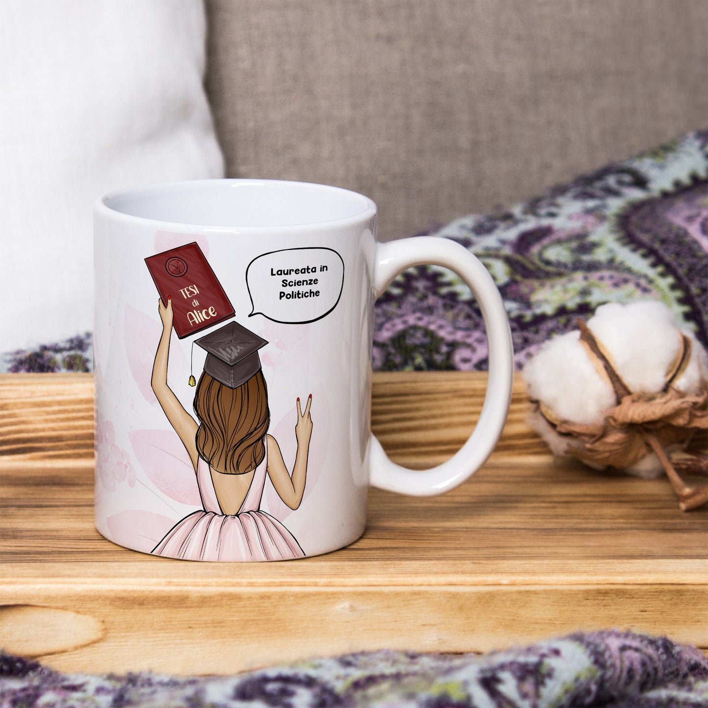 Tazza Personalizzata Laurea Donna