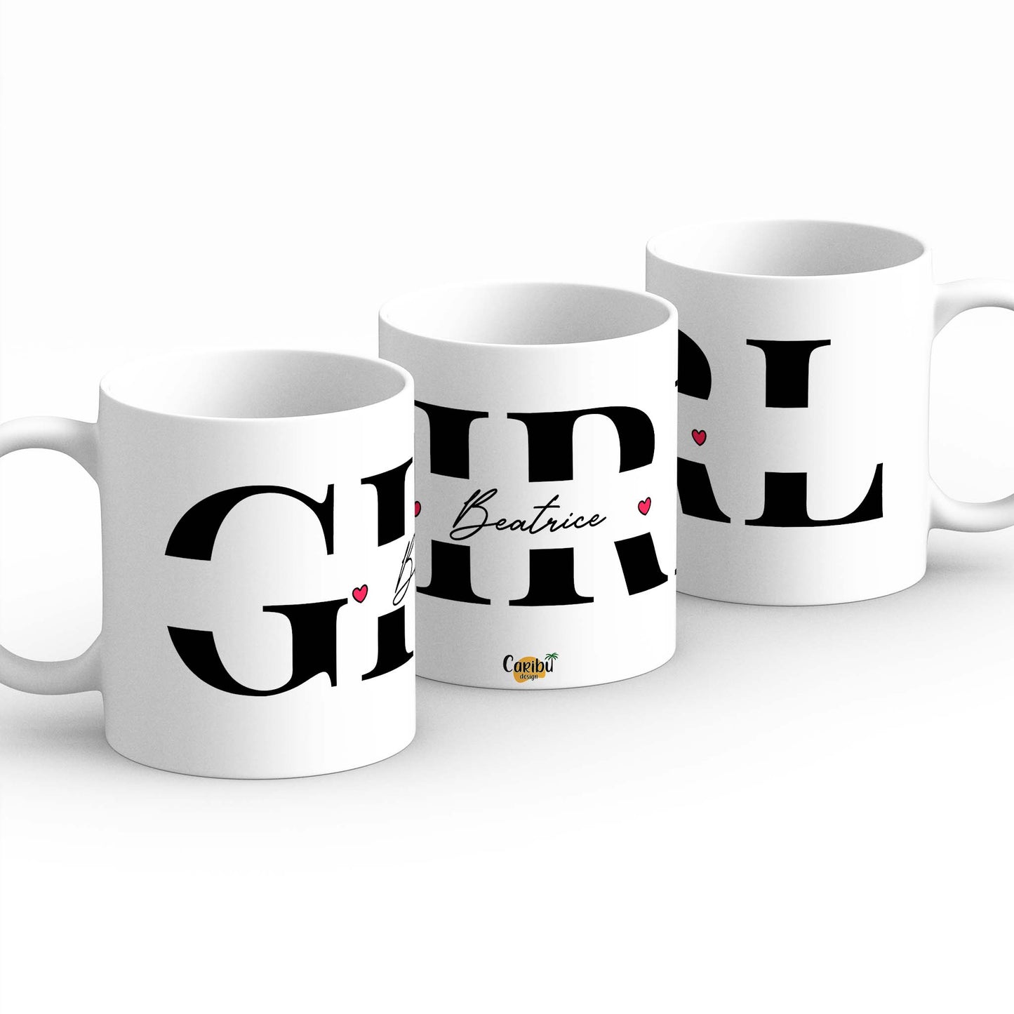 Tazza personalizzata con scritta elegante stile Vogue