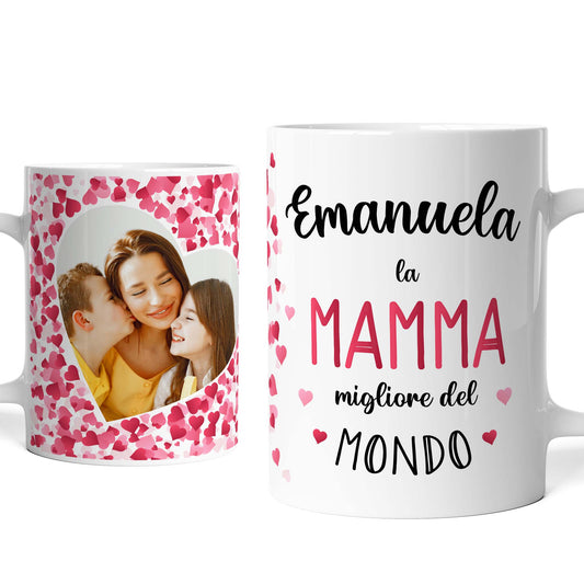 Tazza personalizzata Mamma Migliore del Mondo con Nome e Foto