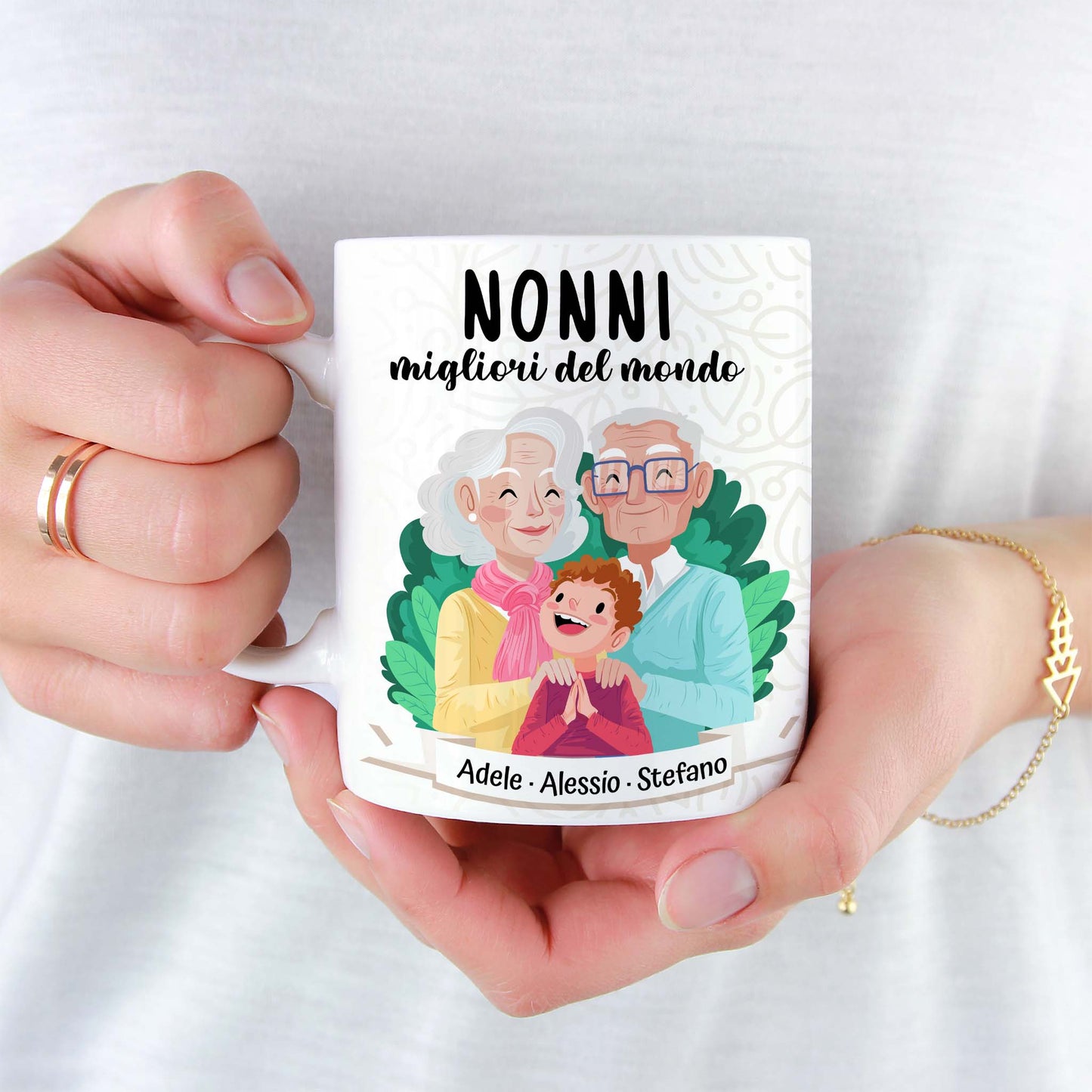 Tazza personalizzata Nonni Migliori del Mondo