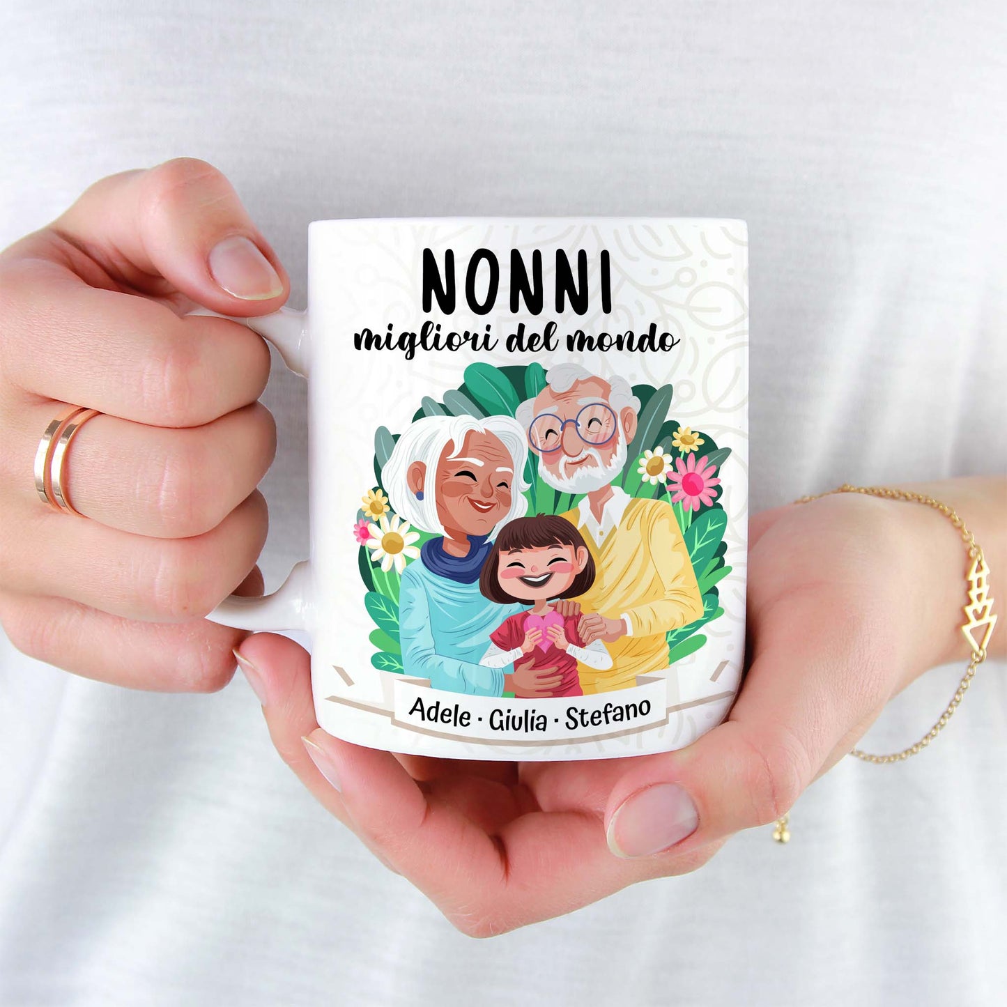 Tazza personalizzata Nonni Migliori del Mondo