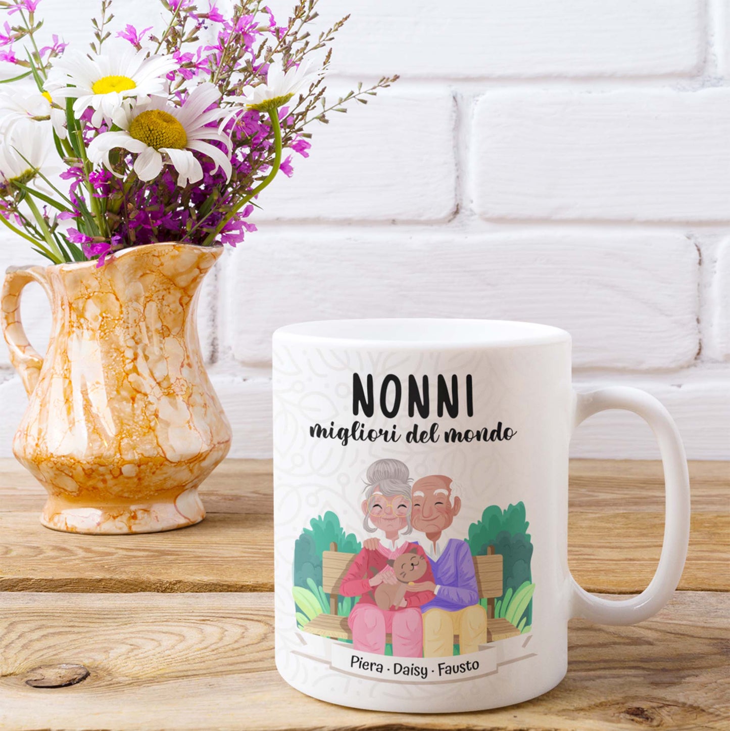 Tazza personalizzata Nonni Migliori del Mondo