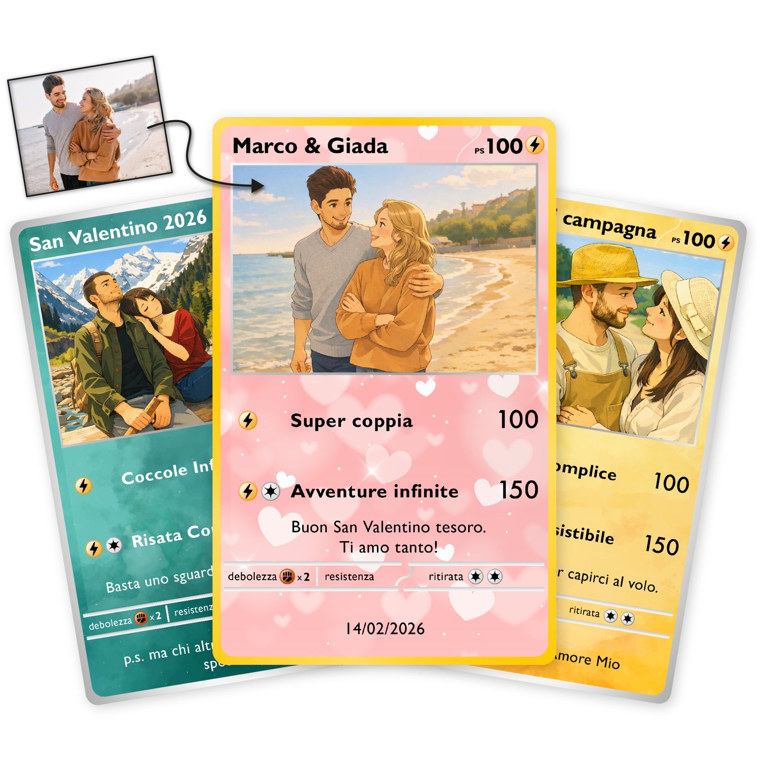 carta pokemon personalizzata foto testo nome frase