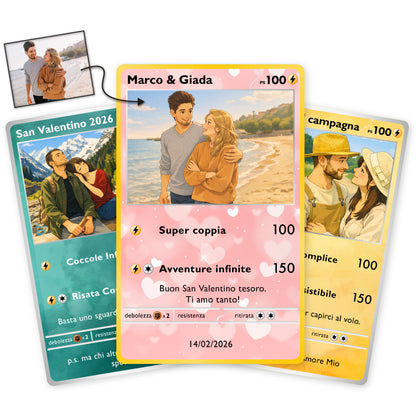 carta pokemon personalizzata foto testo nome frase