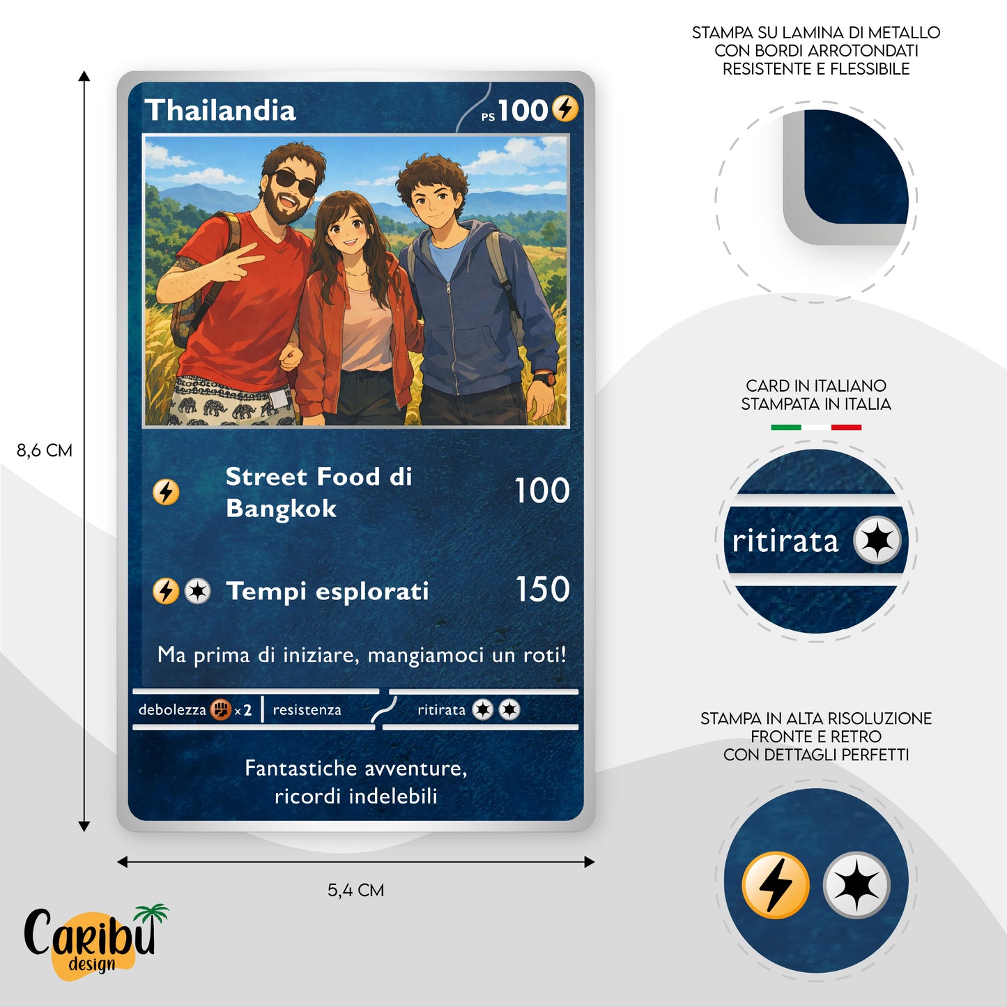 Carta Poke Personalizzata con Foto e Testo