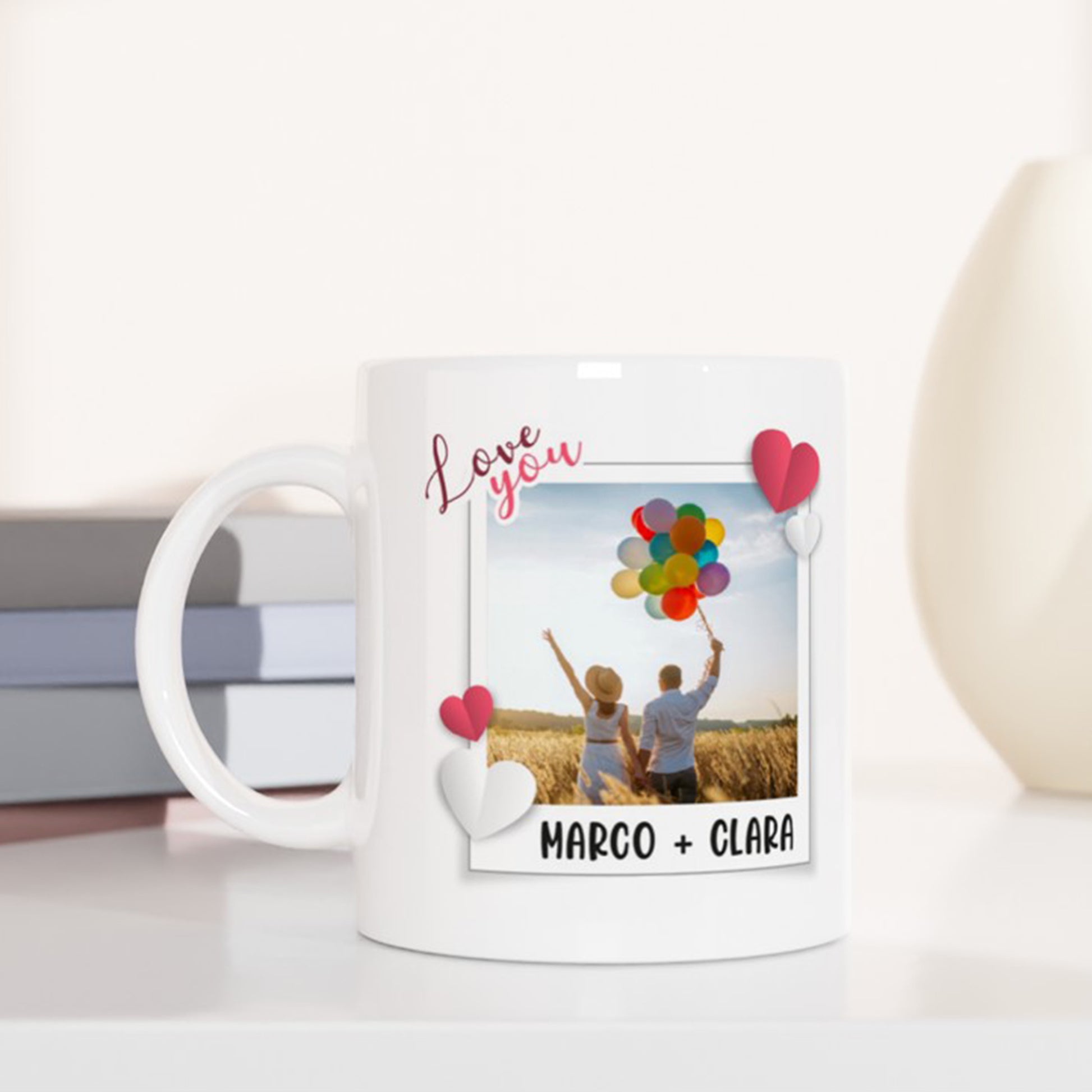 Haberdashery Online Tazza Personalizzata con la tua foto e testo. Regalo personalizzato originale (San Valentino Haberdashery Online Tazza Personalizzata con la tua foto e testo. Regalo personalizzato originale (San Valentino
