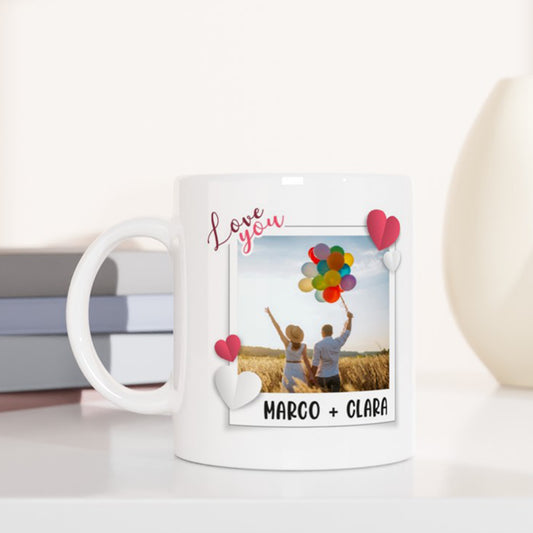 Tazza San Valentino personalizzata con foto e testo