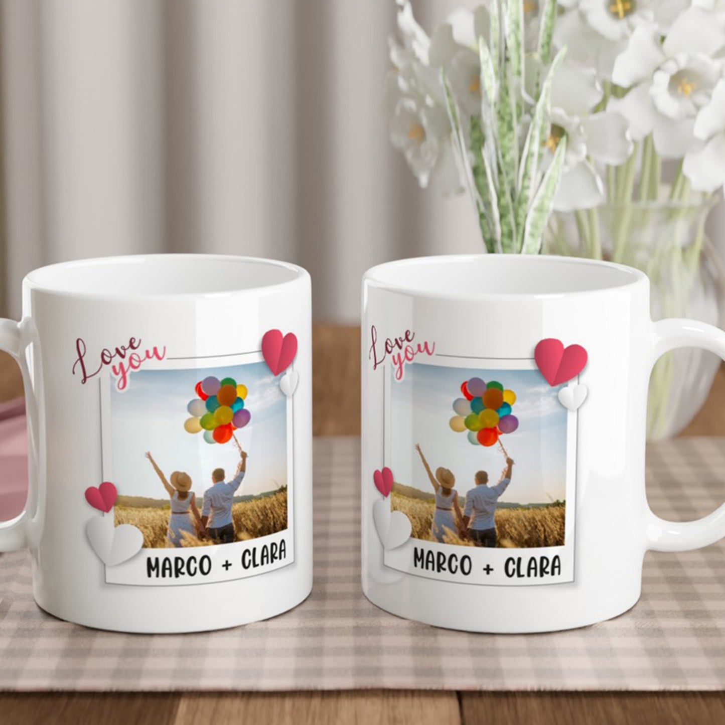 Tazza San Valentino personalizzata con foto e testo