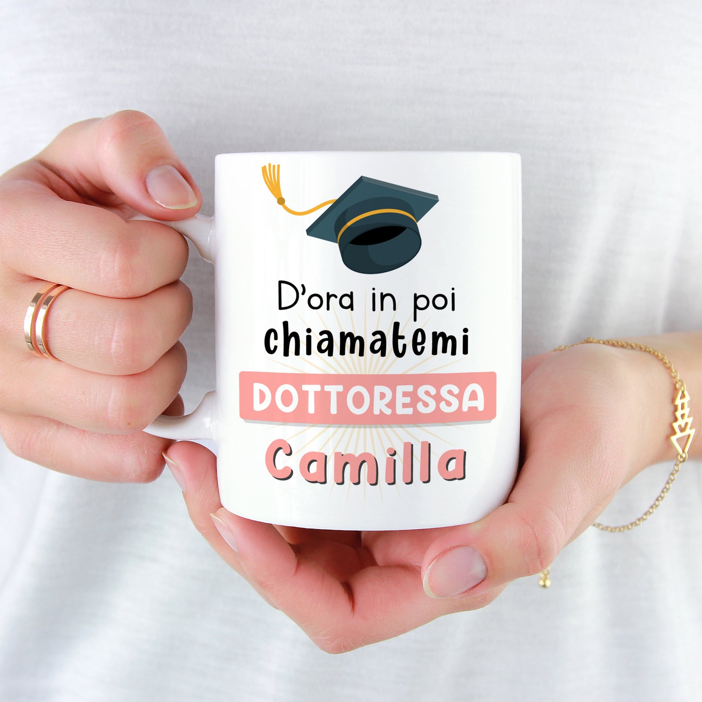 Tazza laurea personalizzata con nome Chiamatemi Dottore  / Dottoressa
