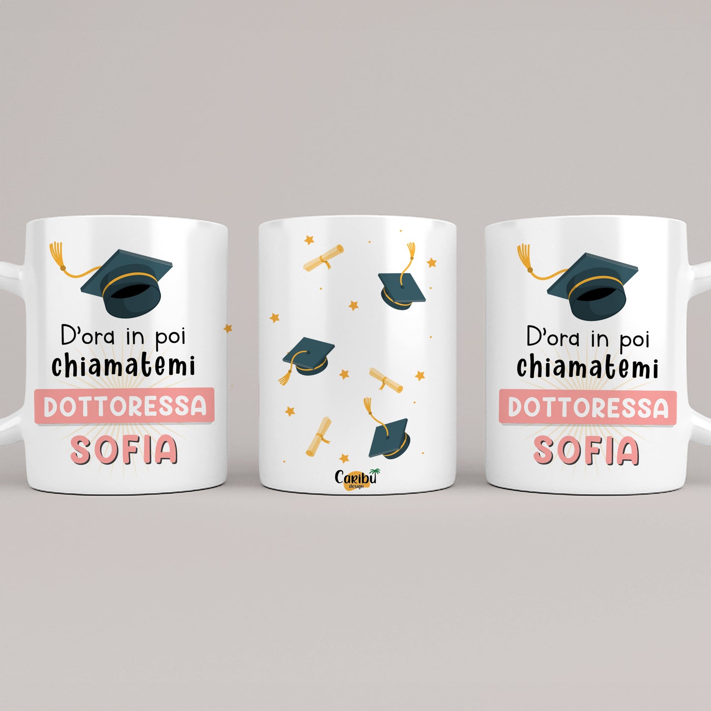 Tazza laurea personalizzata con nome Chiamatemi Dottore  / Dottoressa