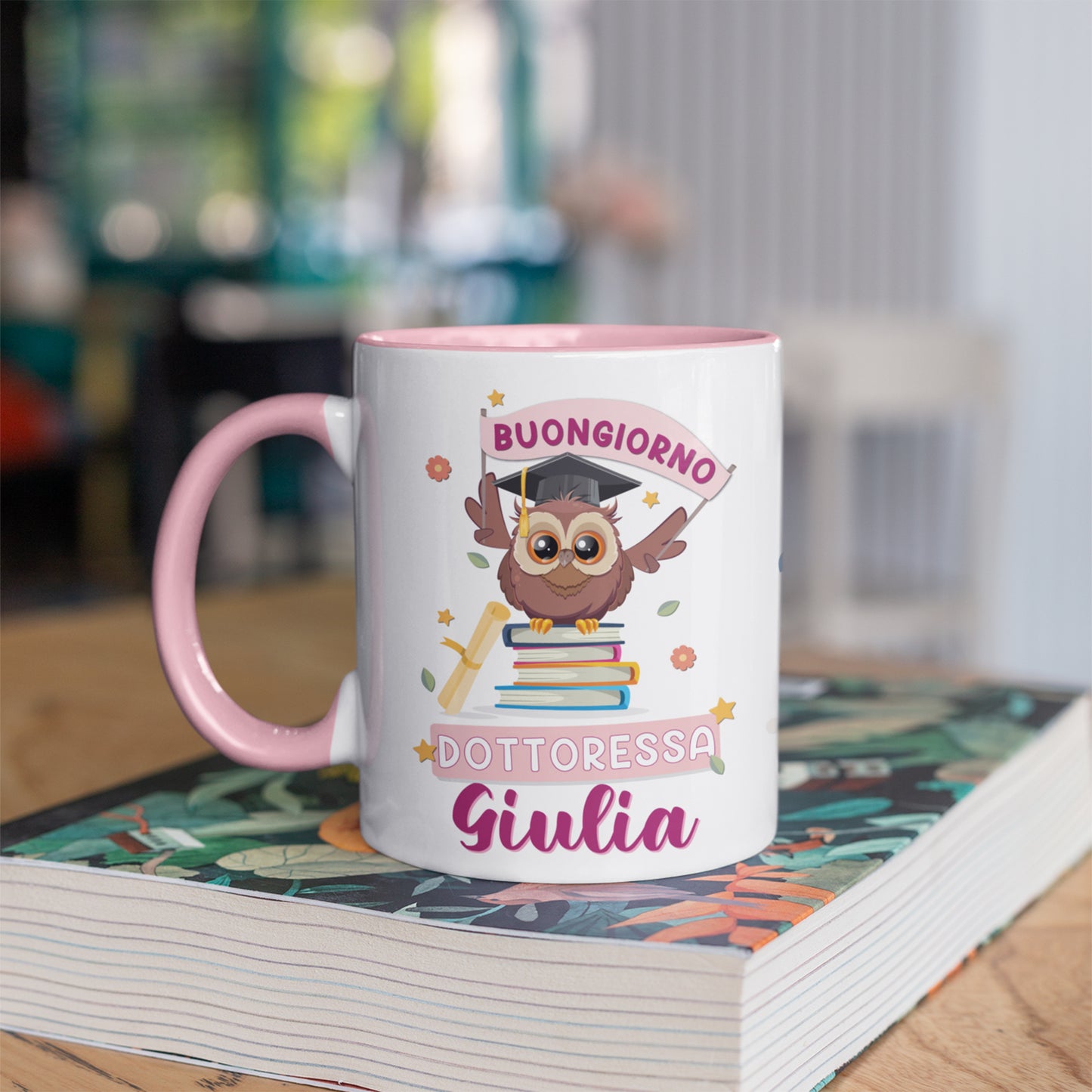 Tazza Laurea Buongiorno Dottoressa Personalizzata con Nome