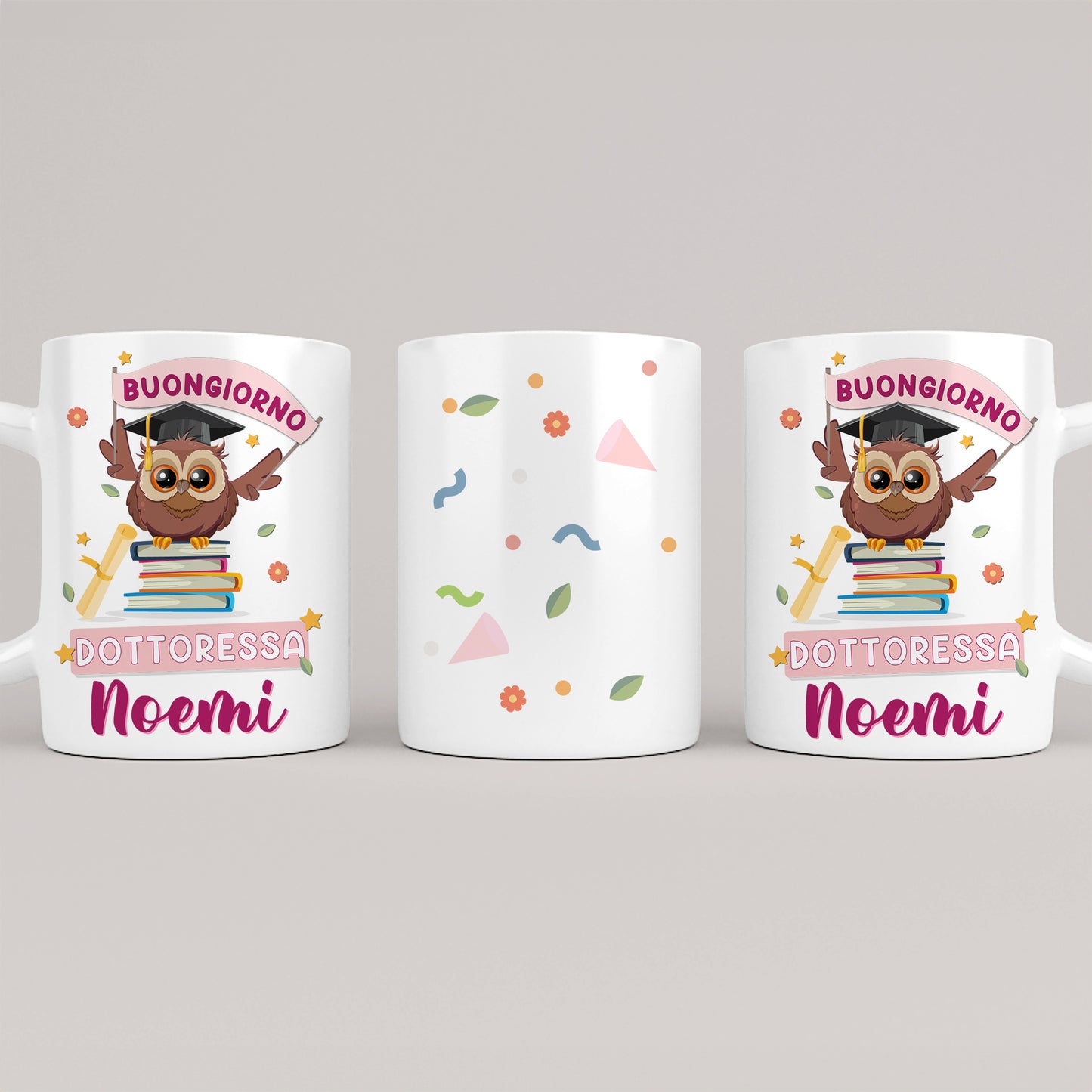 Tazza Laurea Buongiorno Dottoressa Personalizzata con Nome