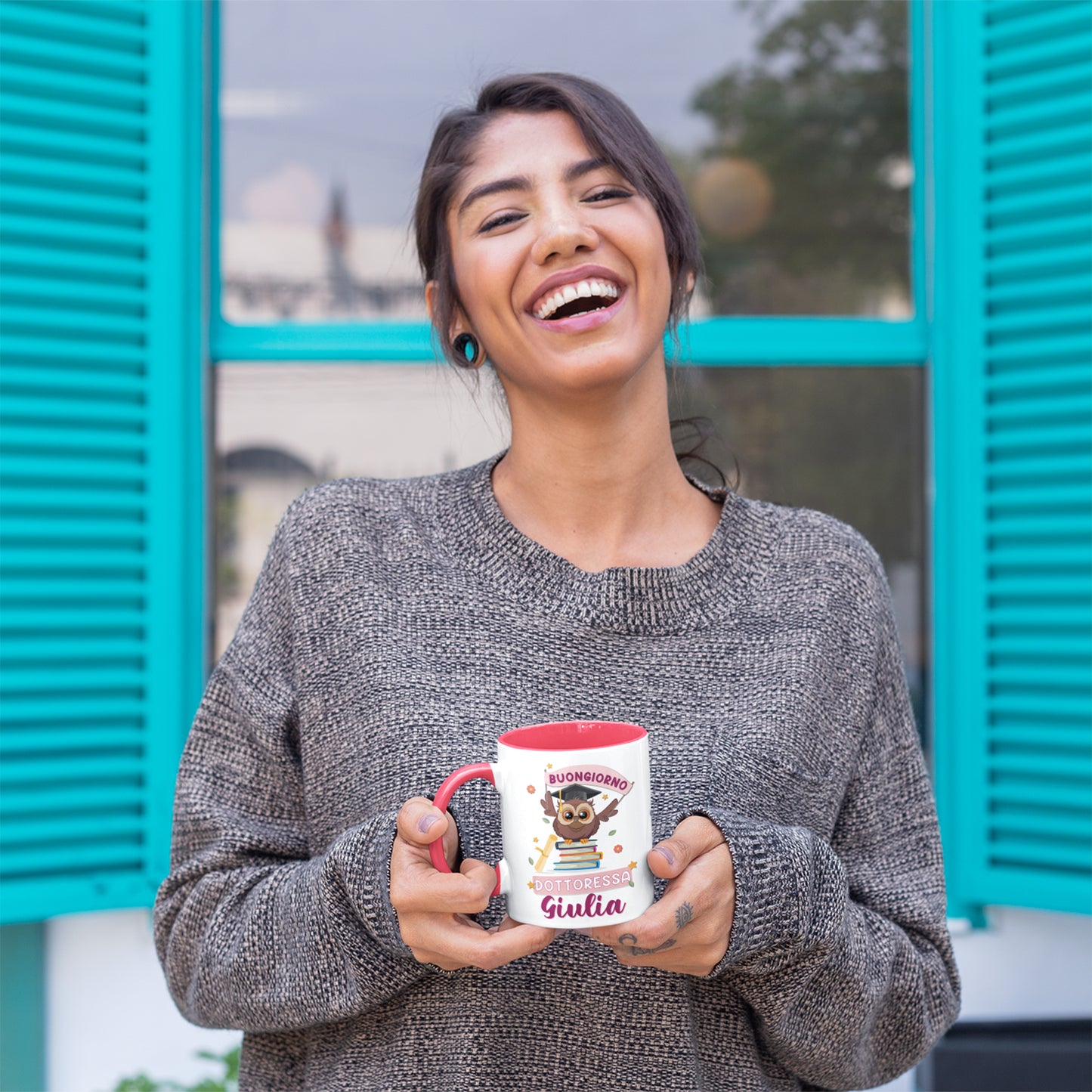Tazza Laurea Buongiorno Dottoressa Personalizzata con Nome