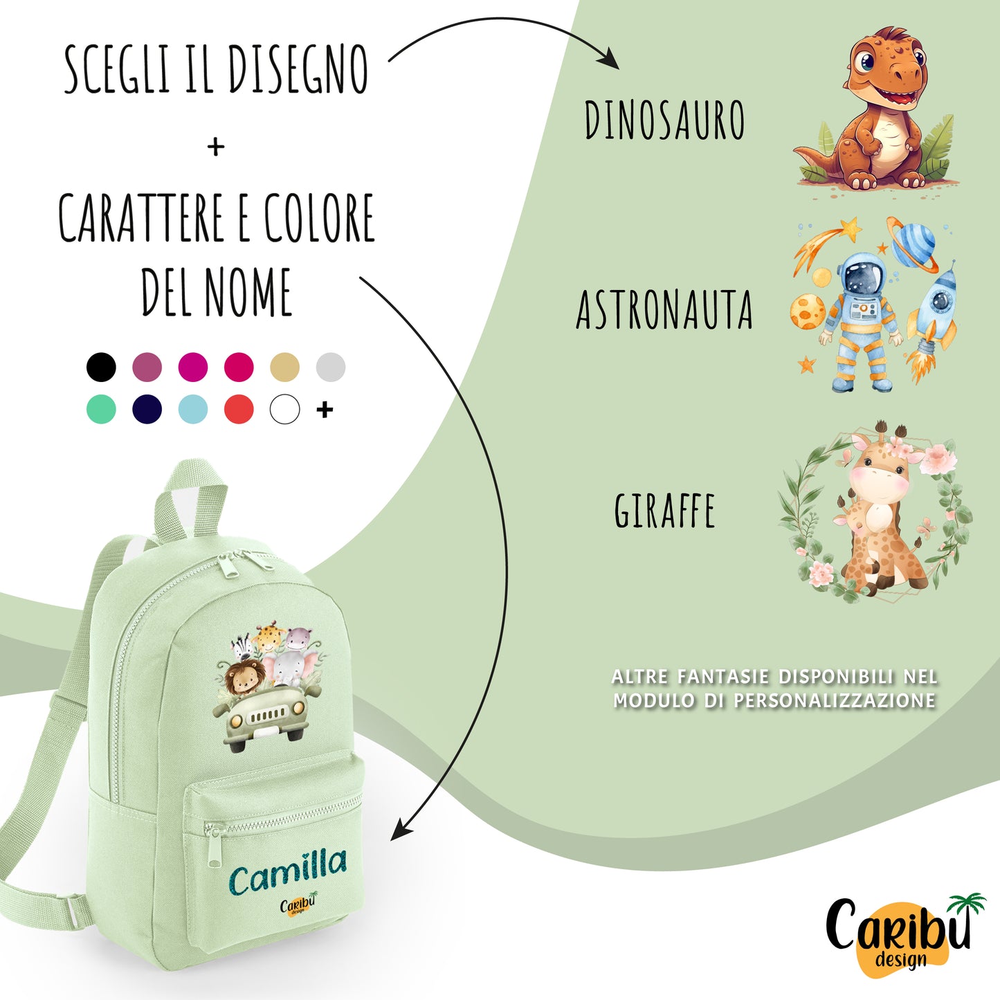 Zainetto da bambino/bambina personalizzato