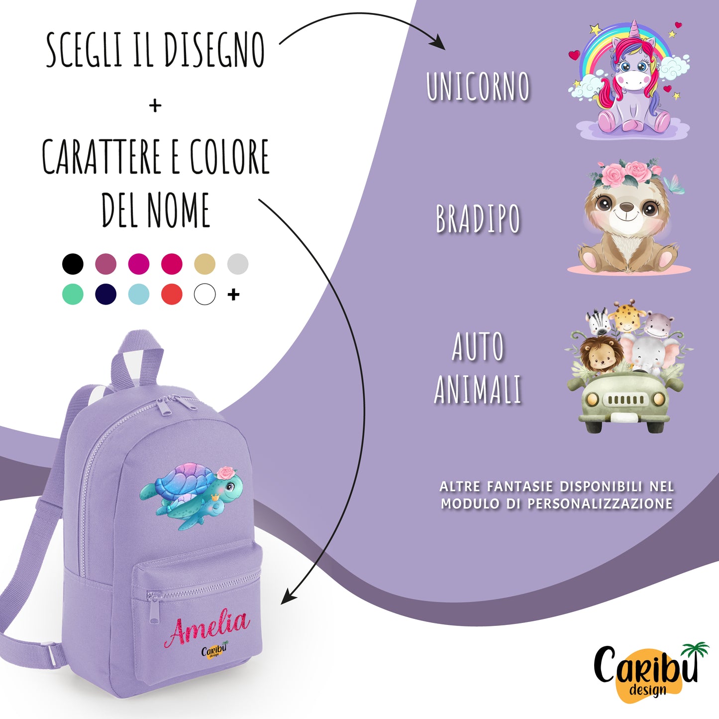 Zainetto da bambino/bambina personalizzato