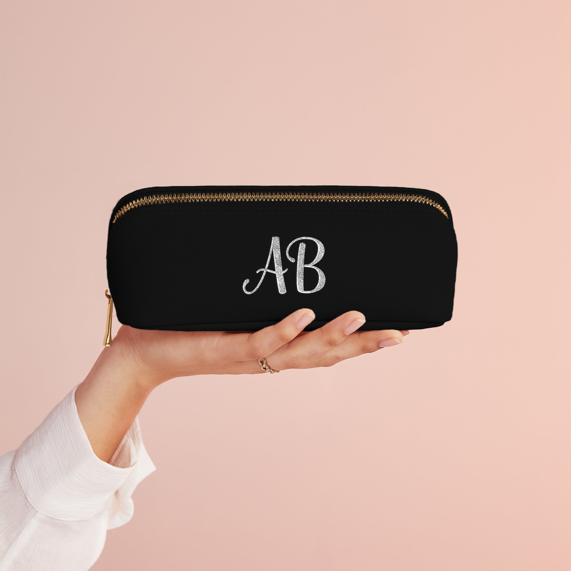 Beauty Case Personalizzabile In Eco Pelle Con Ricamo - Trousse Trucchi Made In Italy, Regalo Elegante - Foto 10