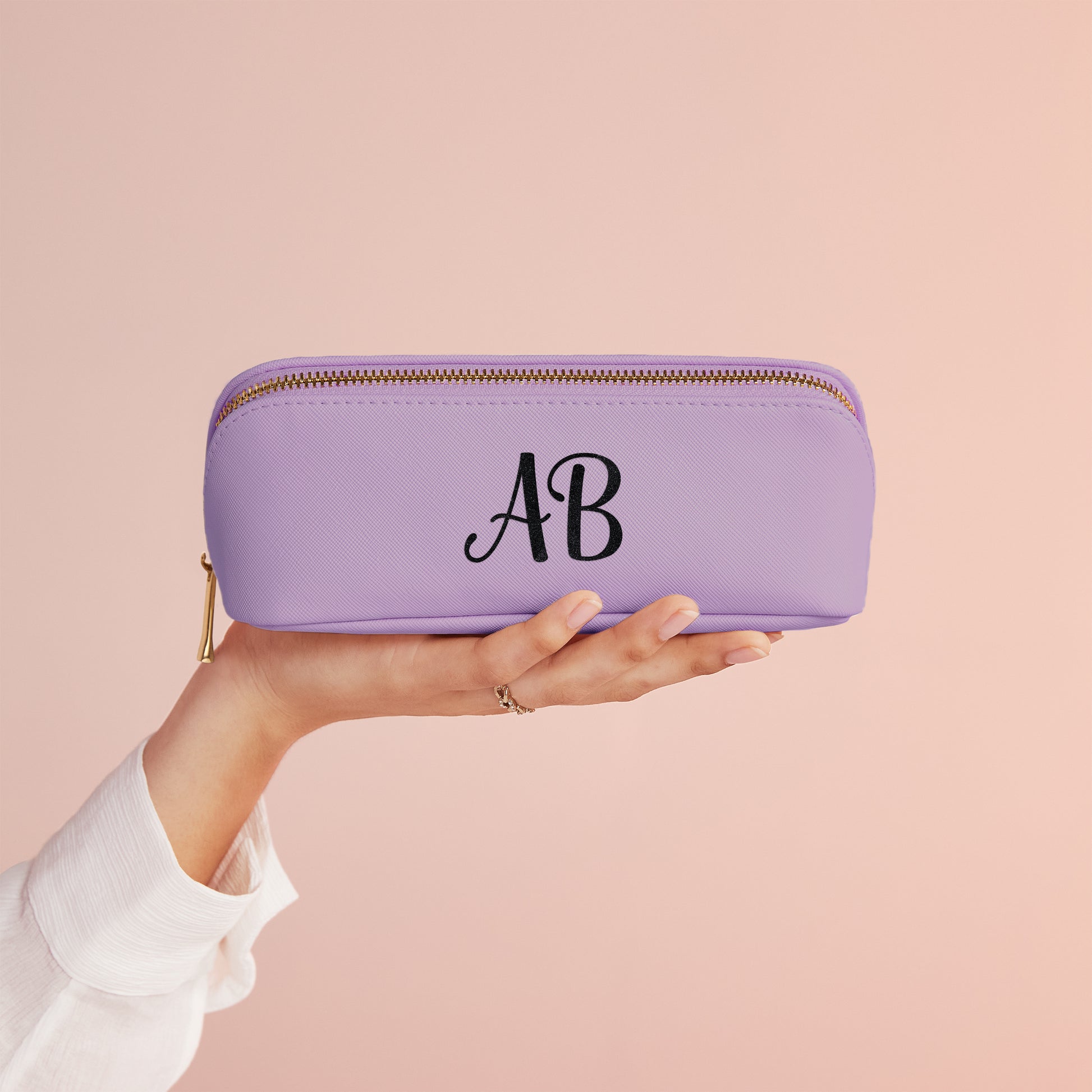 Beauty Case Personalizzabile In Eco Pelle Con Ricamo - Trousse Trucchi Made In Italy, Regalo Elegante - Foto 7