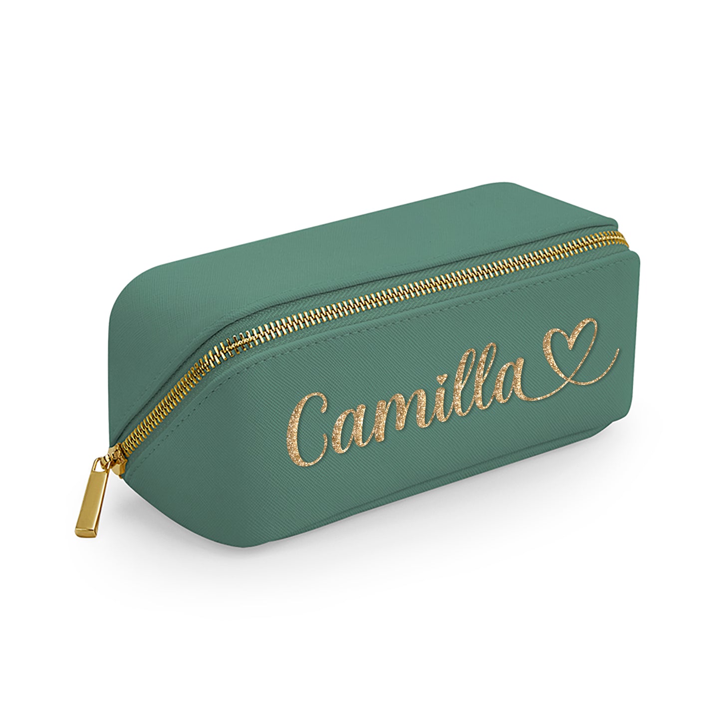 Trousse beauty case in ecopelle personalizzata con nome, iniziali o testo