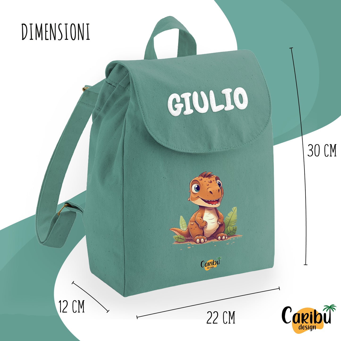 Zaino da Bambino e Bambina Personalizzato 100% Cotone