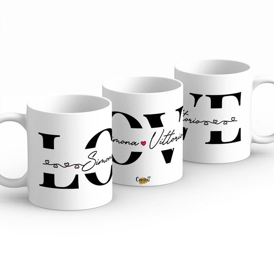 Tazza personalizzata con scritta elegante stile Vogue