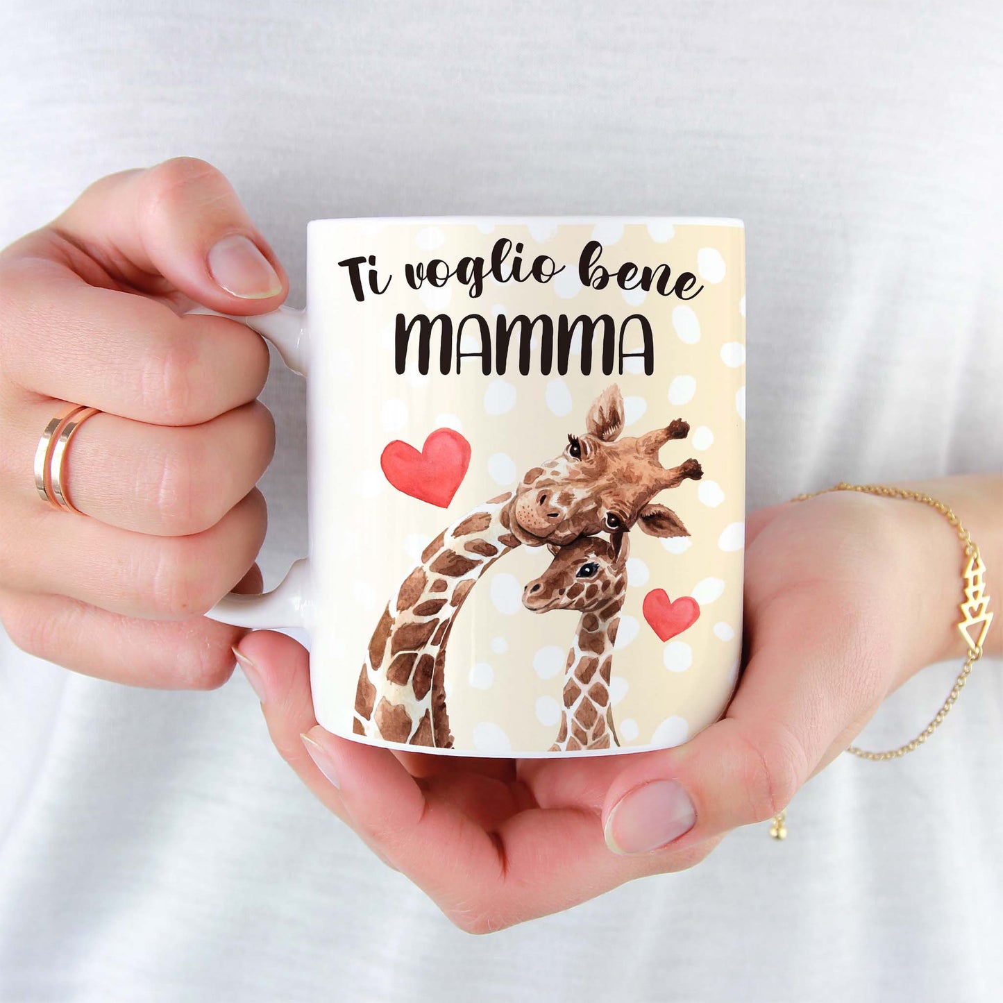 Tazza Ti Voglio Bene Mamma con design Giraffe