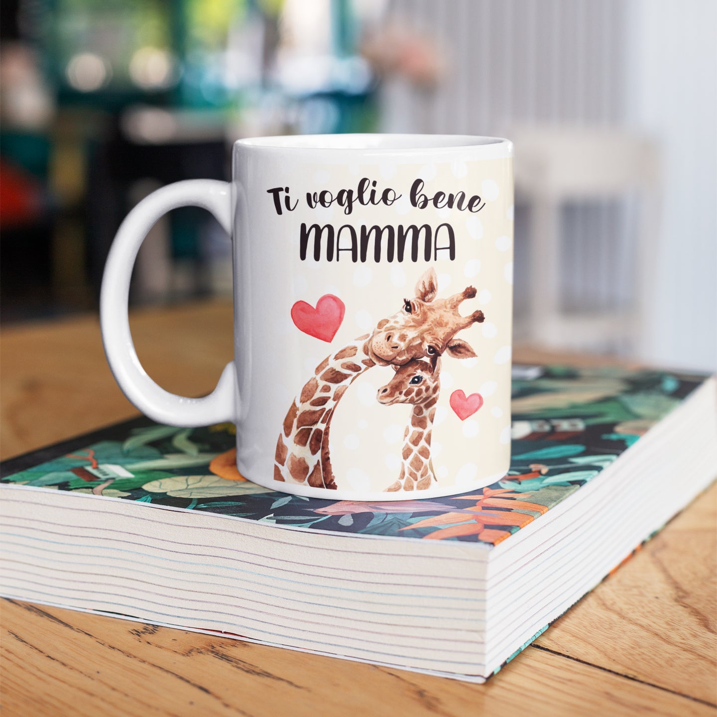 Tazza Ti Voglio Bene Mamma con design Giraffe