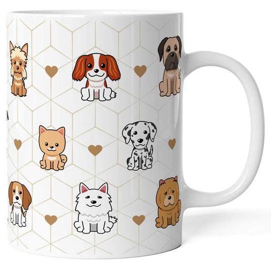 Tazza con Cani e Cuori