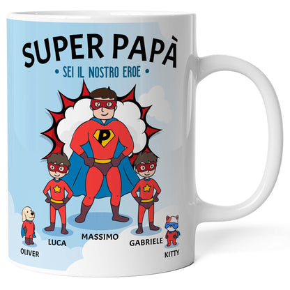 Tazza personalizzata Papà Supereroe