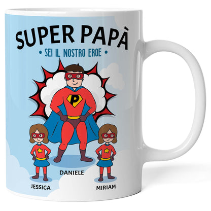 Tazza personalizzata Papà Supereroe