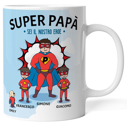 Tazza personalizzata Papà Supereroe