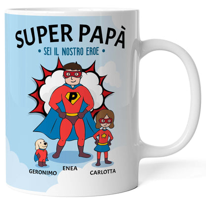 Tazza personalizzata Papà Supereroe