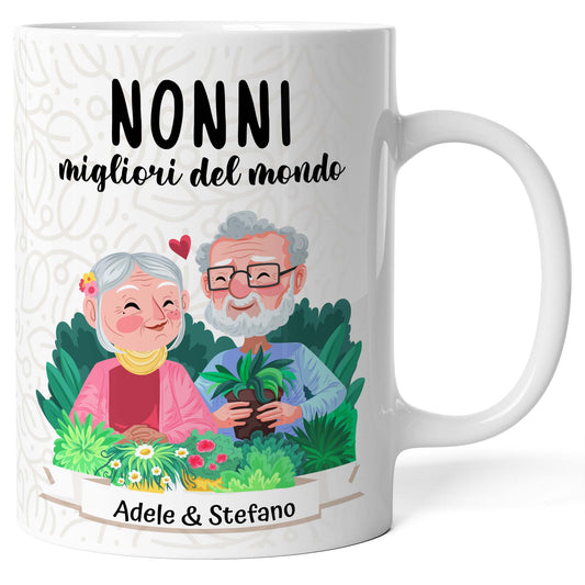 Tazza personalizzata Nonni Migliori del Mondo